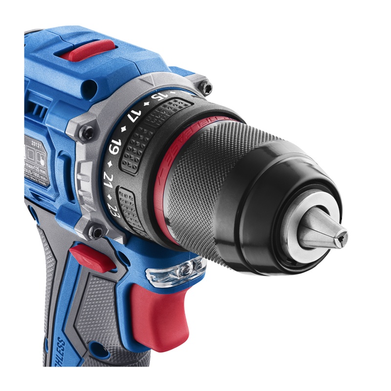 Дрель-шуруповерт Trigger 20121, бесщеточная, 2 аккумулятора Li-ion (2Ач), 18V, 13 мм, 55 Нм, кейс