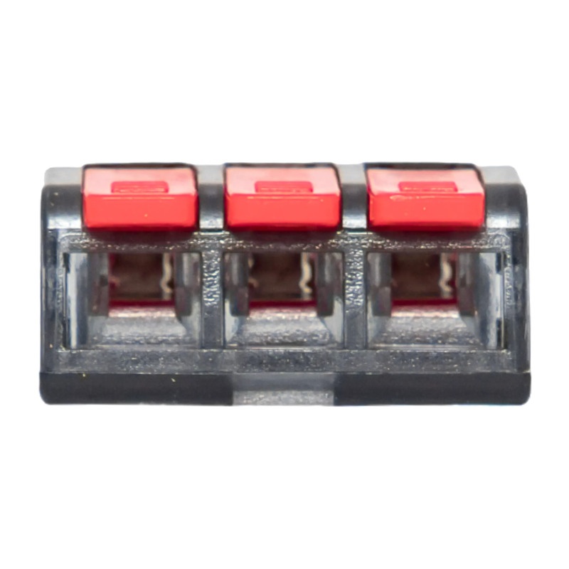 Клемма с рычажком 221-413 без пасты, 3 провода 0,2-4 мм2 (20 шт.)