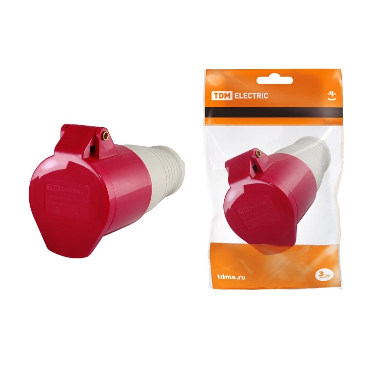 Розетка переносная 225, 3Р+РЕ+N, 32А, 380В, IP44