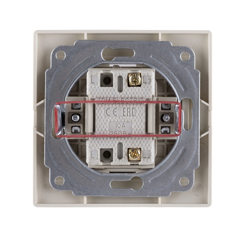 Выключатель с/у Таймыр SQ1814-0104, 1 клавиша, с/инд, слоновая кость