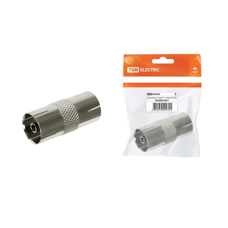 Переходник гнездо TV-гнездо TV, металл