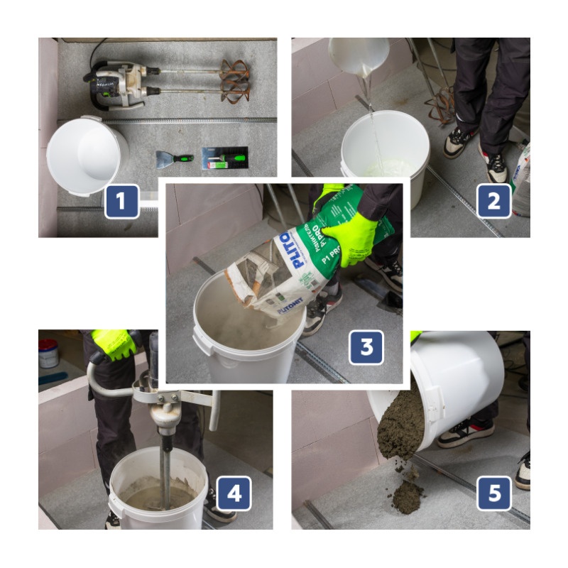 Ровнитель Plitonit Р1-Pro для выравнивания бетонных полов, 25 кг