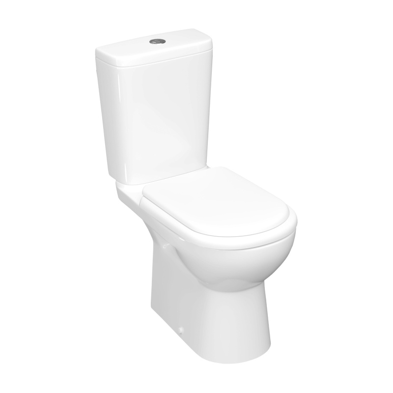 Унитаз-компакт Керамин Альбано R, безободковый, горизонтальный выпуск, 680х354х817 мм