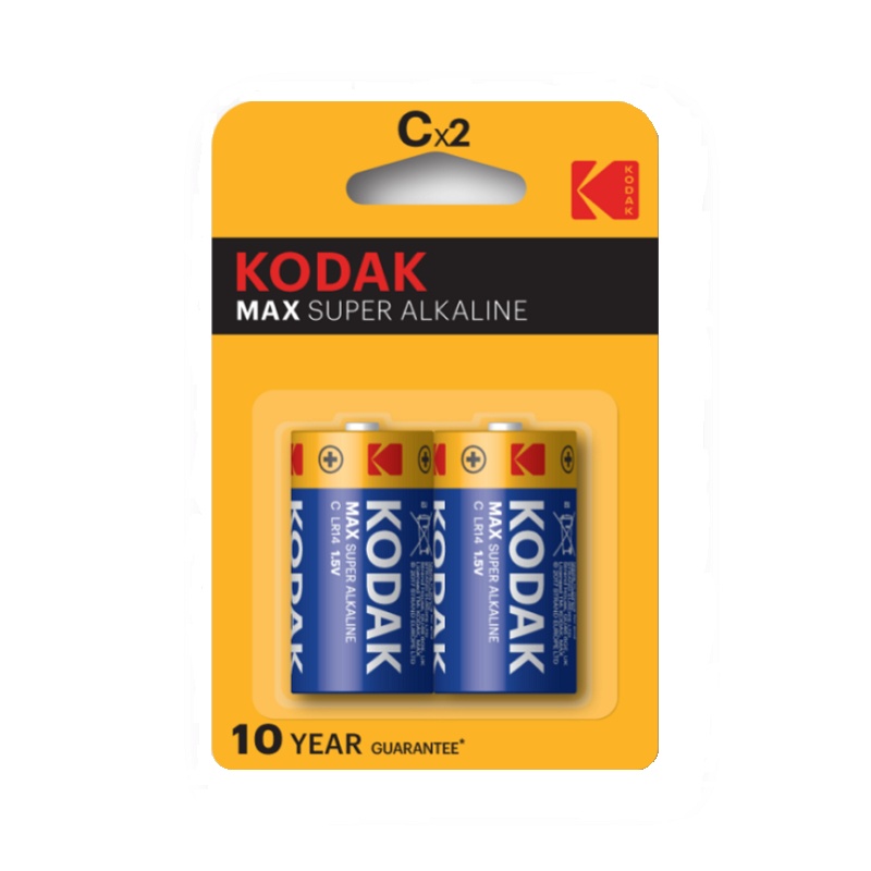 Батарейка алкалиновая Kodak, тип LR14/С, 1,5В (2 шт)