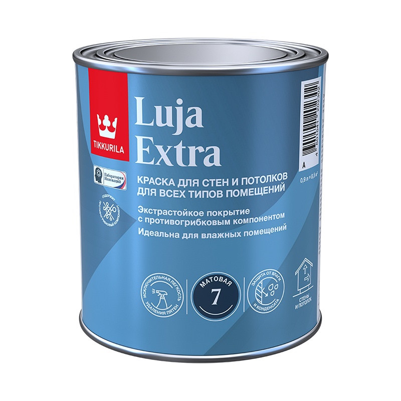 Краска экстра-стойкая Tikkurila Luja Extra 7 основа А матовая (0,9 л)