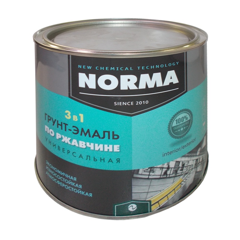 Грунт-эмаль Novocolor НОРМА 3 в 1 матовая голубая (1,9 кг)