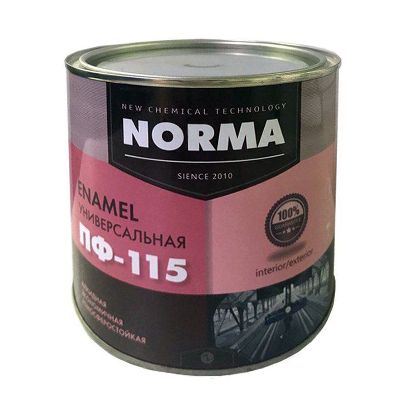 Эмаль Novocolor ПФ-115 НОРМА, черная (1,9 кг)