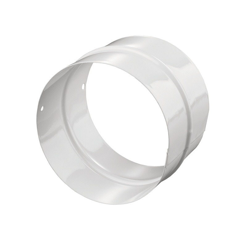 Патрубок для круглых стальных воздуховодов, d=100 мм, оцинк. Белый
