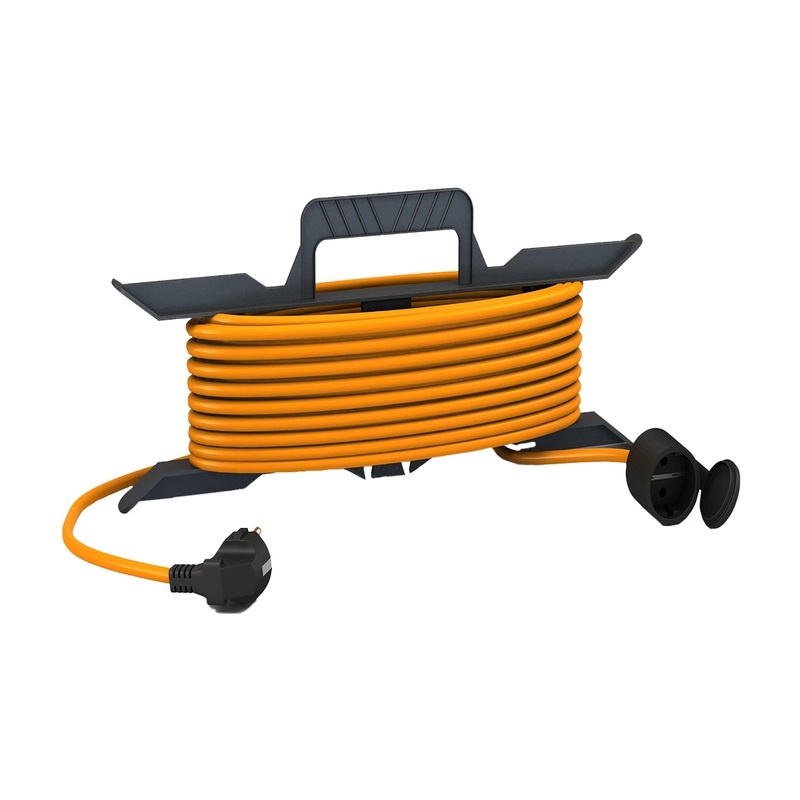 Удлинитель-шнур силовой на рамке ПВС 2х1, 2200Вт, 10А, б/з, IP44, 30м