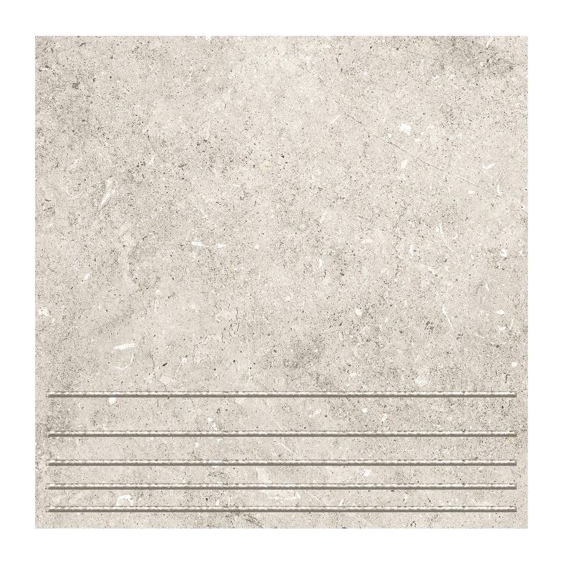 Ступень керамогранит Керамин Вермонт 1, светло-серый, 298х298х8 мм