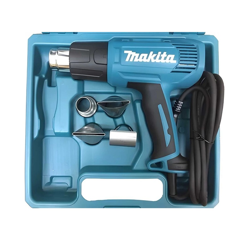 Фен строительный сетевой Makita HG5030K, 1,6кВт, 500°, 4 насадки, L кабеля=2м, кейс