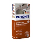 ТермоШтукатурка Plitonit СуперКамин для печей и каминов, белая, 25 кг