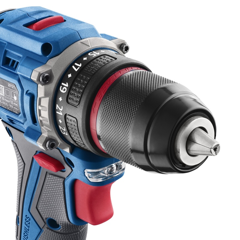 Дрель-шуруповерт Trigger 20121, бесщеточная, 2 аккумулятора Li-ion (2Ач), 18V, 13 мм, 58 Нм, кейс