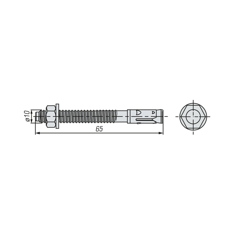 Анкер клиновой SWFS М10х65 (2 шт)
