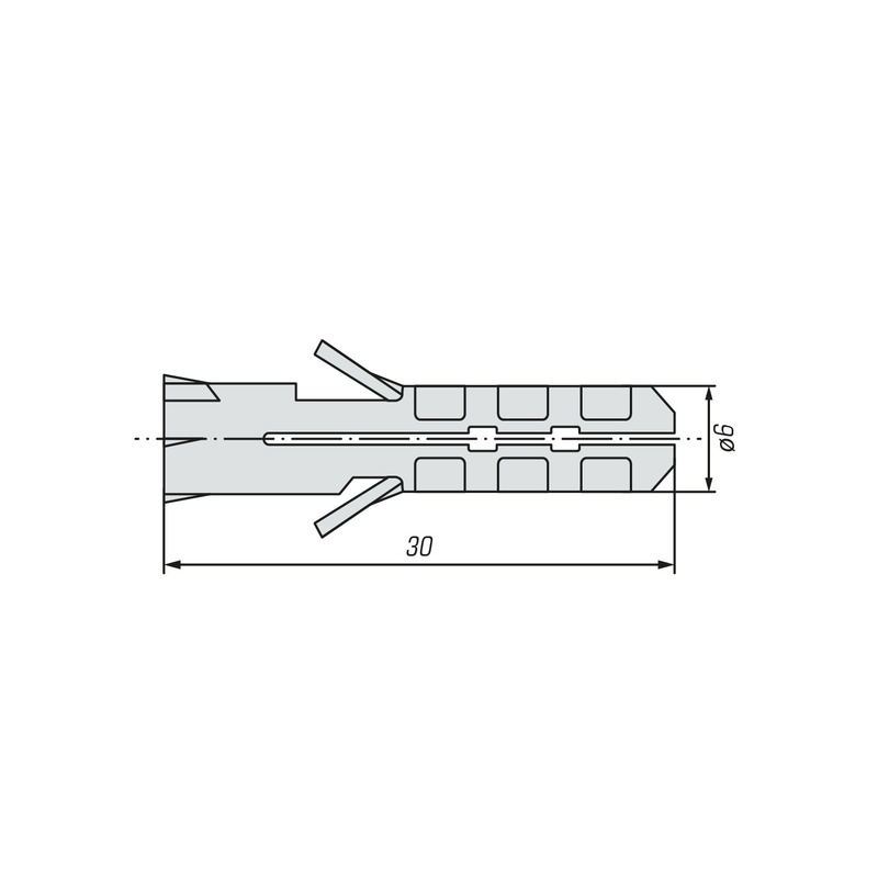 Дюбель PR 6х30 нейлон (17 шт)