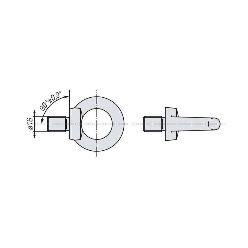 Рым-болт SWFS DIN580 М16 (1 шт) пакетик