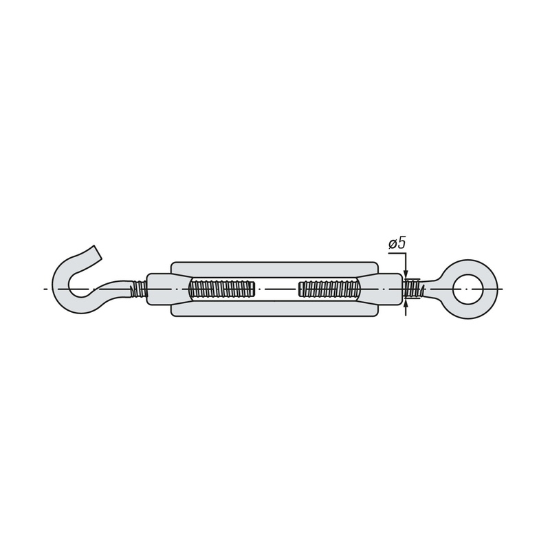 Талреп (крюк-кольцо) SWFS DIN1480 М5 (50 шт)