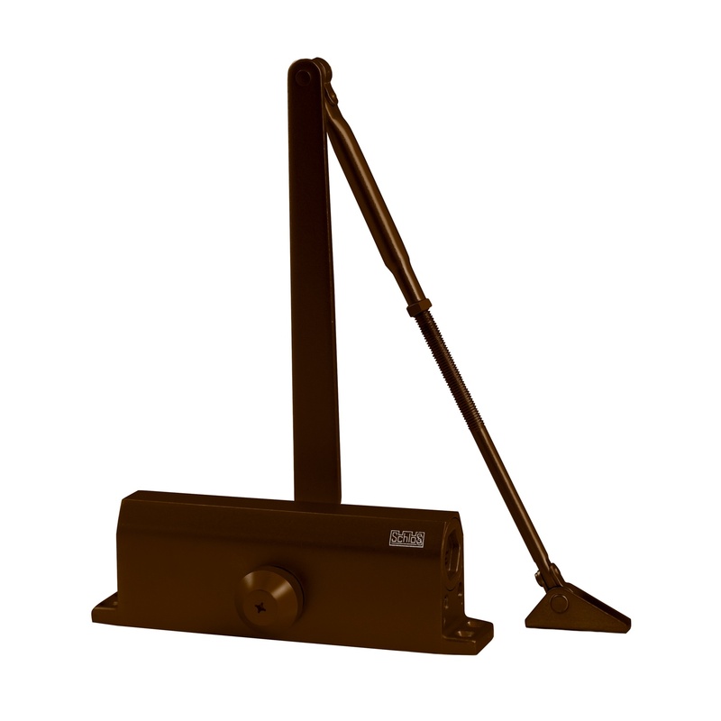 Доводчик SCHLOSS 61304 80-120 кг (макс 150 кг)с автофикс. коричн. (10)