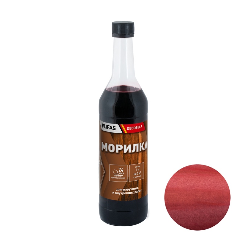 Морилка неводная Pufas Decoself красное дерево (0,5 л)