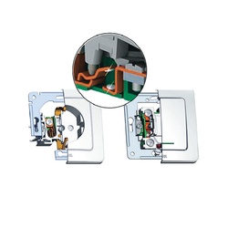 Розетка с/у Master РС16-351-01, 2 гнезда, с/з, слоновая кость