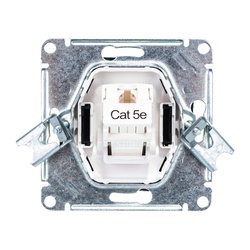 Розетка компьютерная RJ-45 с/у Atlasdesign ATN001083, 1 гнездо, карбон