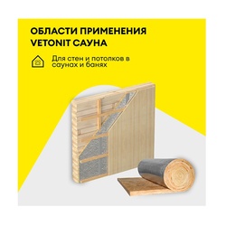 Утеплитель фольгированный Vetonit Маты Сауна-50 12500х1200х50 мм