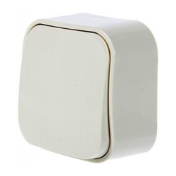 Переключатель о/у Quteo 782234, 1 клавиша, б/инд, бежевый