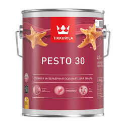 Краска алкидная Tikkurila/Tikkivala Euro Pesto 30 С полуматовая (2,7 л)