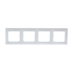 Рамка 4-х постовая Valena 694255, универсальная, белая