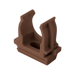 Держатель-клипса для труб d=16 мм, темное дерево (10 шт.)