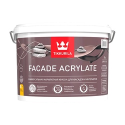 Краска фасадная Tikkurila/Tikkivala Facade Acrylate основа C матовая (9 л)