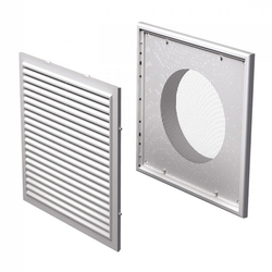 Решетка Vents 250х250 мм МВ250/150Вс, фл. 150 мм, с москит. сеткой