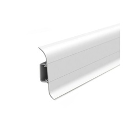 Плинтус Ideal Классик, с кабель-каналом, белый, 55 мм (2,2 м)